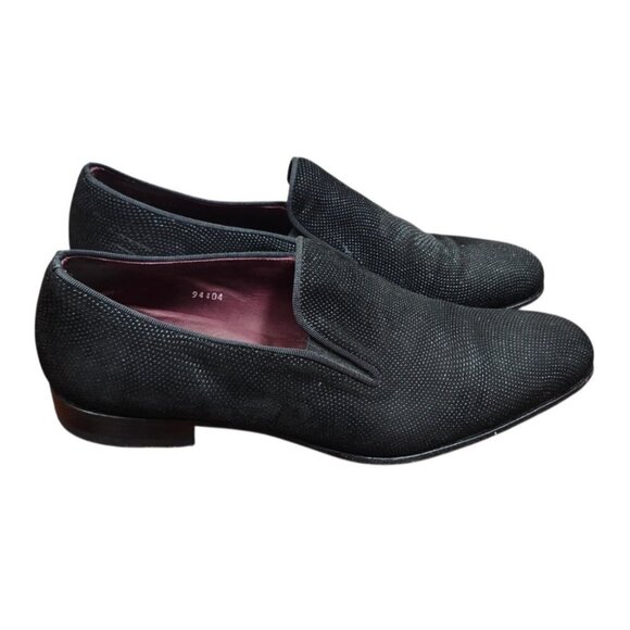Mezlan Crespi Venetian Loafers Men’s 10M Black Glass Suede Slip-On Dress Shoes main image 10